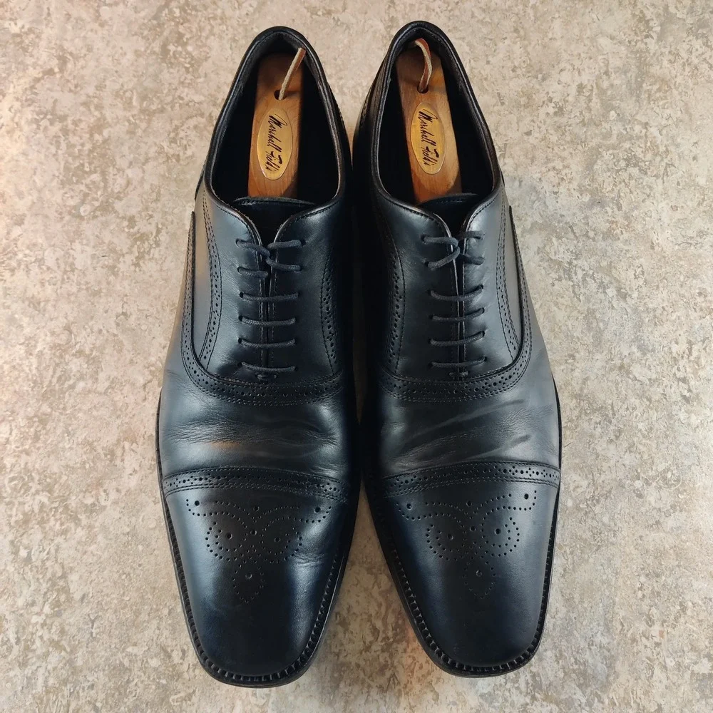To Boot New York Adam Derrick Black Italian Leather Oxfords Mens 11.5 Italy Made